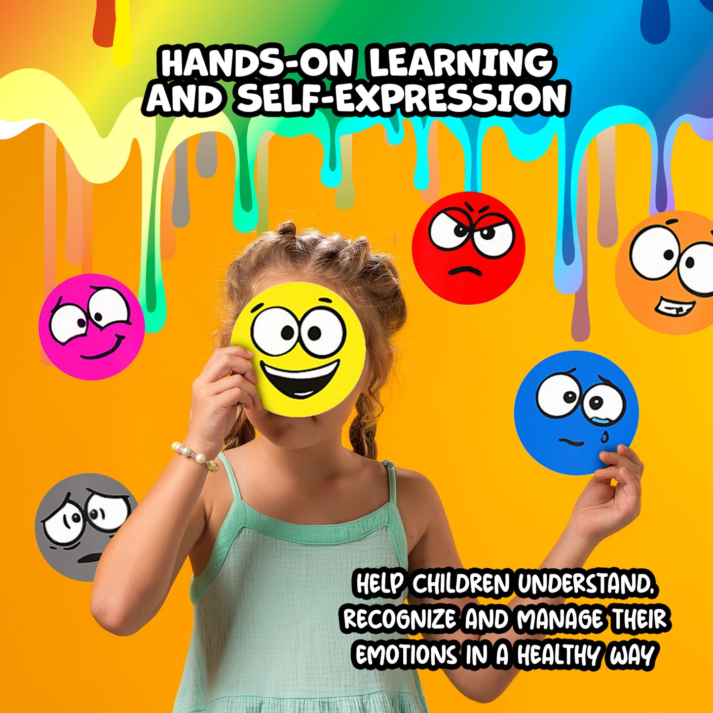 A Little SPOT Slimy Pots – 8 Pack Stackable Sensory Slime Set for Emotional Learning